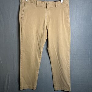 POLO RALPH LAUREN STRETCH STRAIGHT FIT CHINO PANTS TAN KHAKI MENS‎ 36X30 EUC